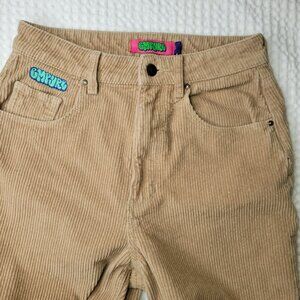 Empyre Tori Corduroy Skate Pants Beige Women's 5 Relax Loose Fit Baggy Y2K